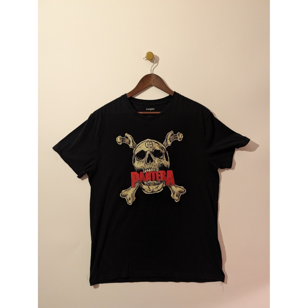Express Pantera Graphic Tee Mens XL Black Excellent Skull CFH Band Shirt SEO